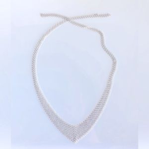 Tiffany mesh bib necklace in sterling silver